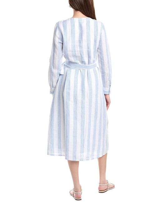 Tommy Bahama Blue Bayside Isle Wrap Linen Dress