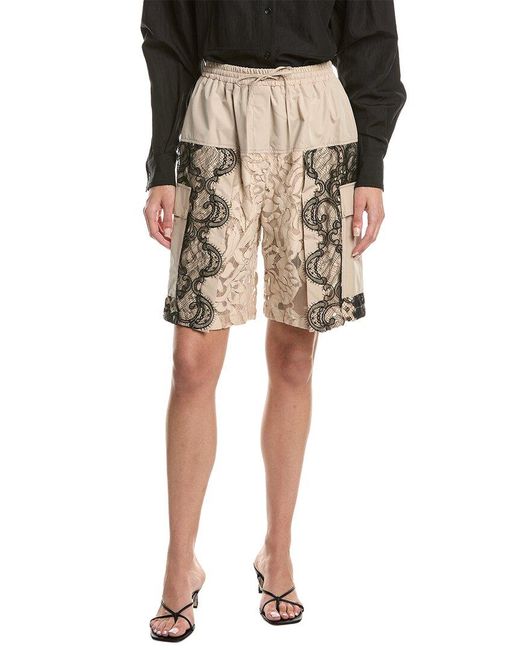 3.1 Phillip Lim Black Corded Leaf Lace Basketball Short