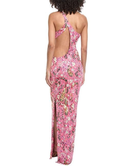 Etro Red Printed Yogi Maxi Dress