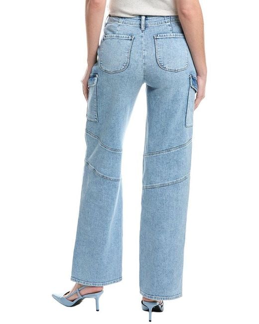 L'Agence Blue Brooklyn High-Rise Brewer Utility Wide Leg Jean