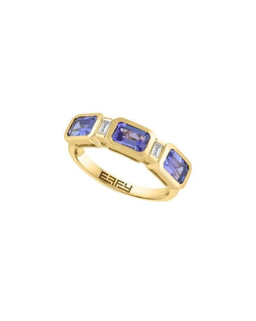 Effy Fine Jewelry Blue 14K 1.52 Ct. Tw. Diamond & Tanzanite Ring