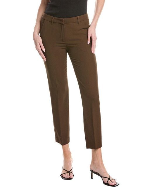 Fabiana Filippi Brown Fluid Wool Slim Fit Trouser