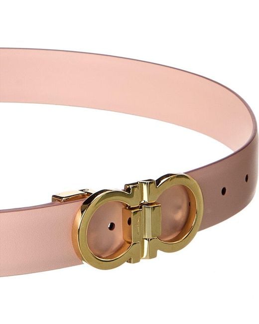 Ferragamo Pink Leather Belt