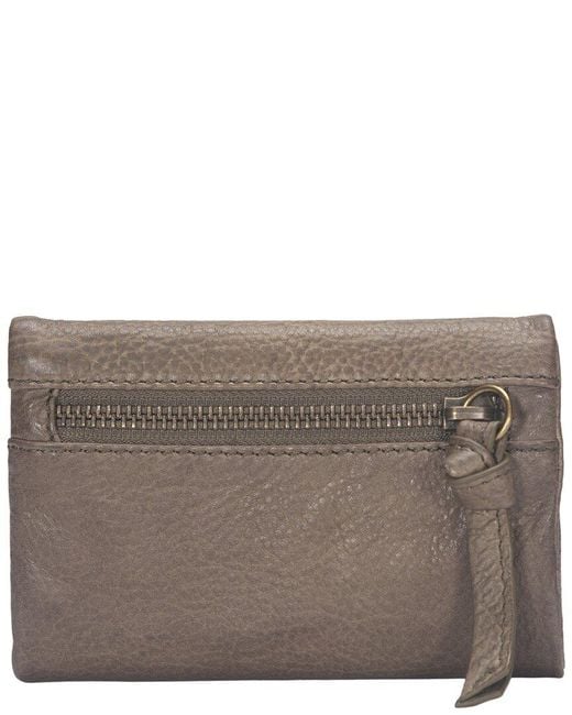 Frye Gray Nora Leather Wallet