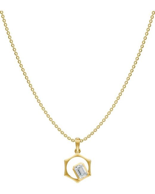 Lab Grown Diamonds Metallic 14K 1.00 Ct. Tw. Lab-Grown Diamond Necklace