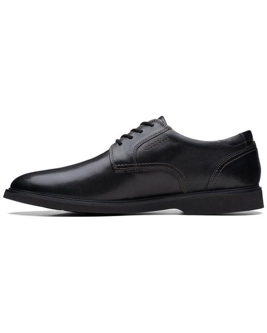 Clarks Black Malwood Lace Leather Shoe for men