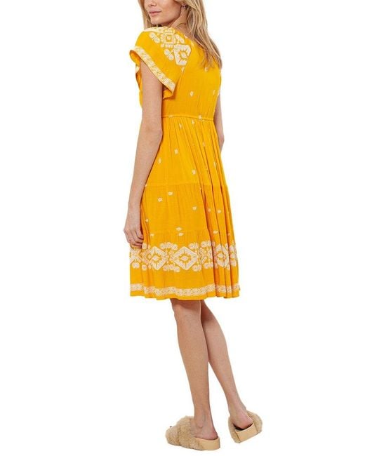 Hale Bob Yellow Mini Dress