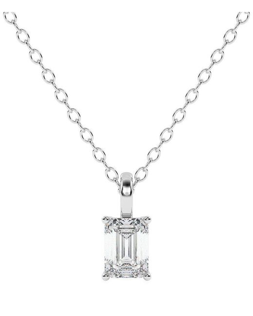 Lab Grown Diamonds Metallic 14K 1.00 Ct. Tw. Lab-Grown Diamond Necklace