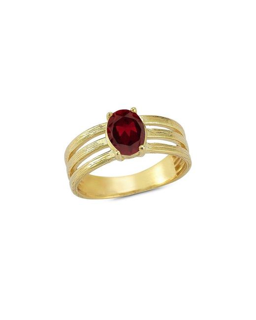 Reiss Metallic 14k 1.66 Ct. Tw. Garnet Cocktail Ring