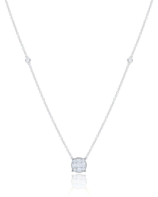 Diana M White 14k 0.17 Ct. Tw. Diamond Necklace