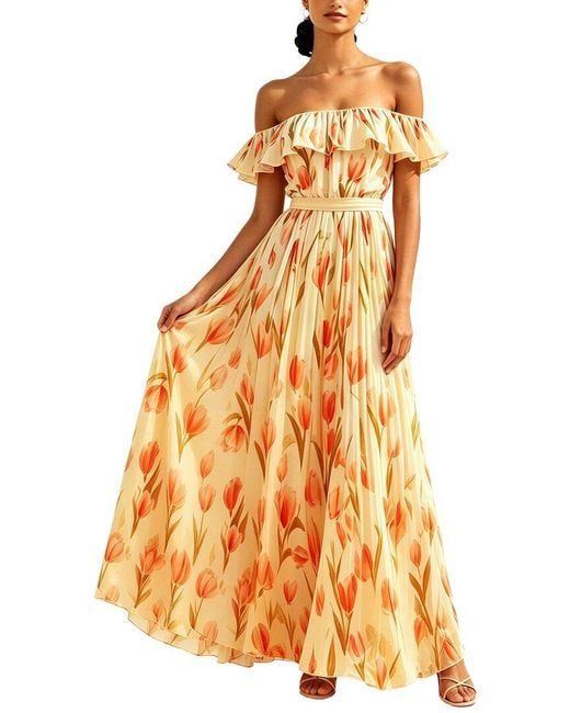Vincent Orange Maxi Dress