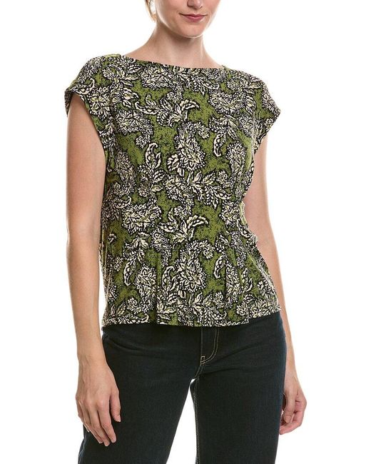 Anne Klein Green Tucked T-Shirt