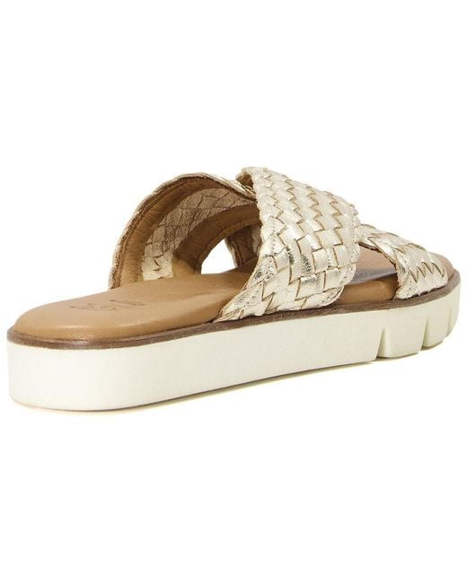 Dune Metallic Lexey Leather Sandal