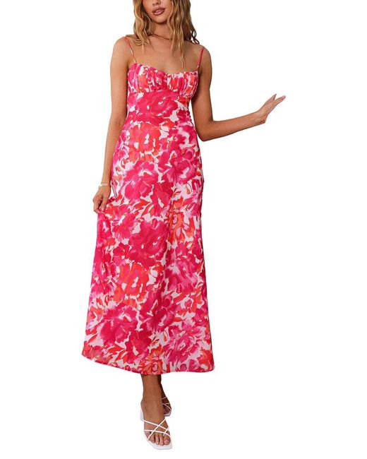 TAZGA Red Maxi Dress