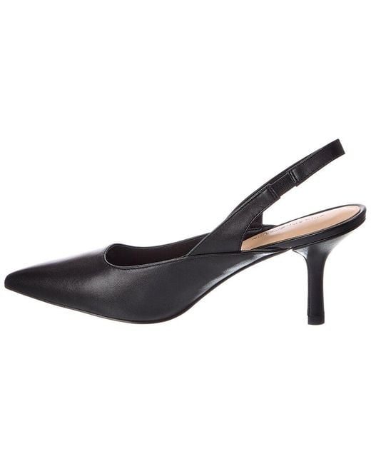 Stuart Weitzman Blue Zuri 75 Leather Slingback Pump