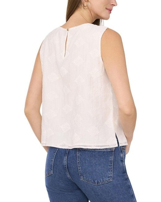 Vince Camuto Blue Sleeveless Crewneck Blouse