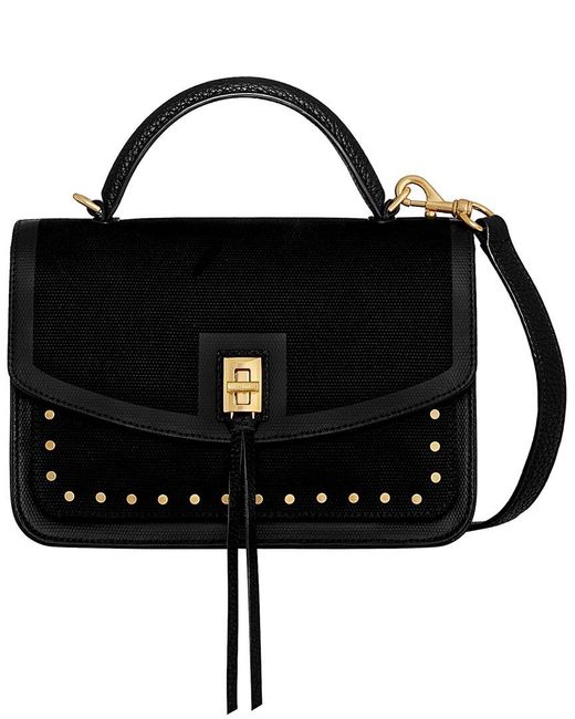 Rebecca Minkoff Black Darren Surplus Canvas & Leather Crossbody