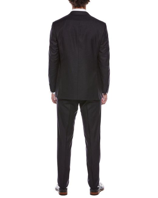 Canali Black 2Pc Wool Suit for men