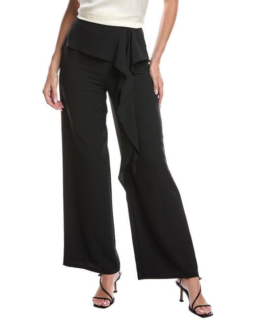 Joseph Ribkoff Black Draped Tie Waist Pant