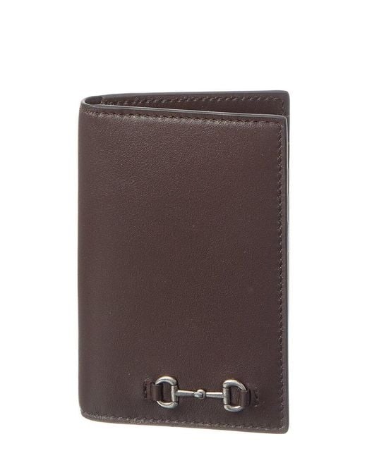 Gucci Brown Horsebit Leather Wallet for men
