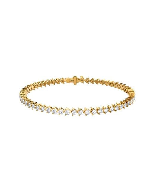 Lab Grown Diamonds Metallic 14K 3.00 Ct. Tw. Lab-Grown Diamond Tennis Bracelet