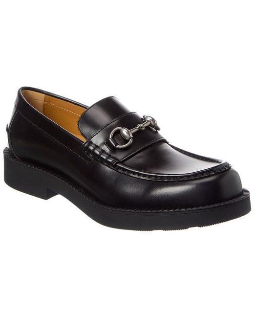 Gucci Black Horsebit Leather Loafer for men
