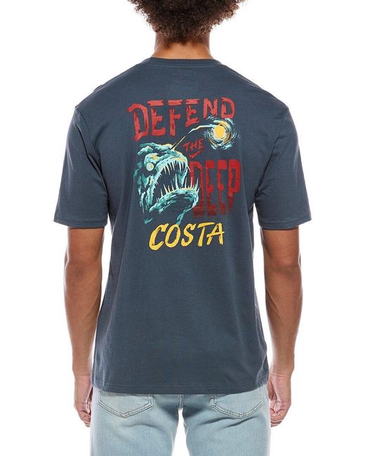 COSTA APPAREL Blue Defend The Deep T-Shirt for men