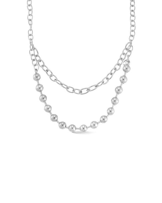 Glaze Jewelry Metallic Plated Layered Chain Necklace