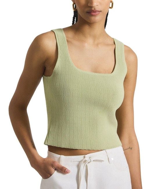 10 Crosby Derek Lam Green Sain Rib Knit Sweater Tank