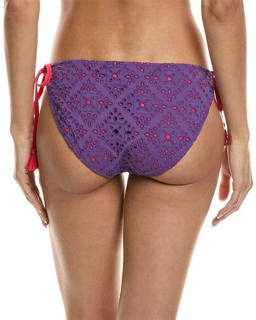 Johnny Was Pink Eyelet String Bikini Bottom