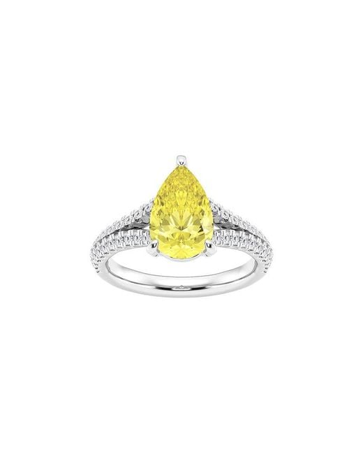 Lab Grown Diamonds Metallic 14K 2.50 Ct. Tw. Lab-Grown Diamond Engagement Ring