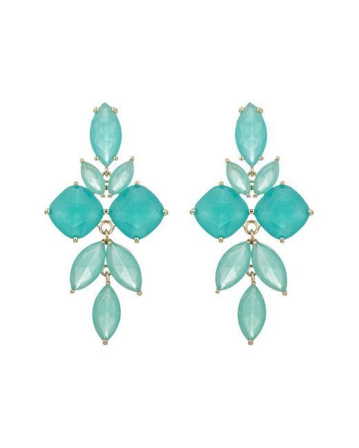 Eye Candy LA Blue Cz Penelope Dangle Earrings