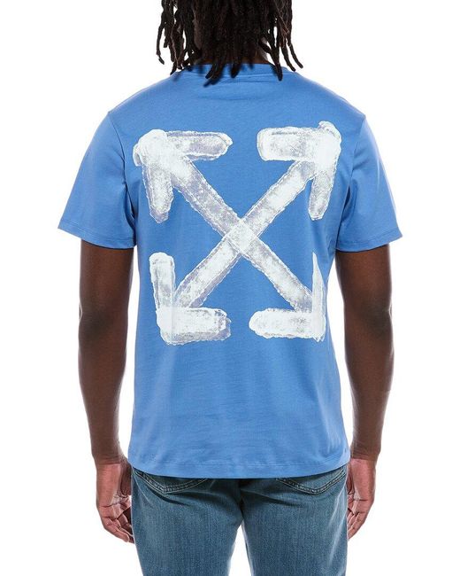 Off-White c/o Virgil Abloh Blue Off- T-Shirt for men