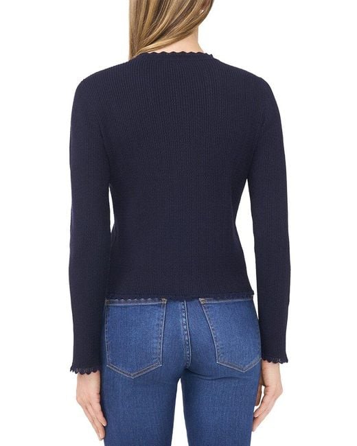 Cece Blue Button Front Cardigan