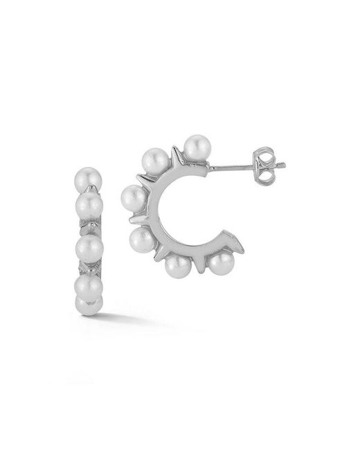 Glaze Jewelry White Rhodium Plated Spiked Earrings