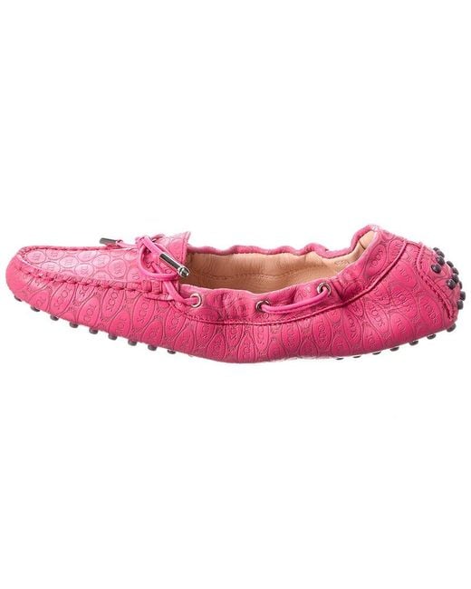 Tod's Pink Alber Elbaz Suede Loafer
