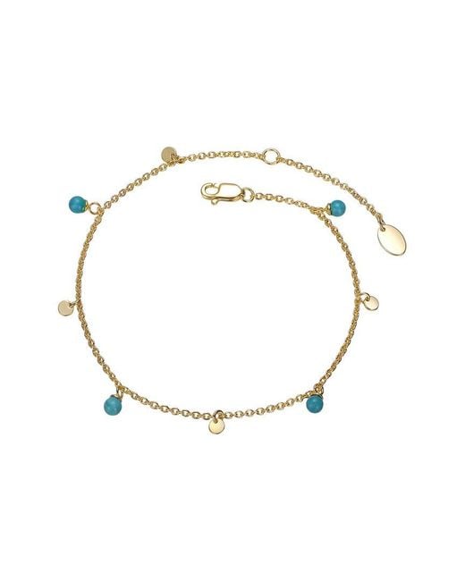 Genevive Jewelry White Rachel Glauber 14K Plated Charm Bracelet