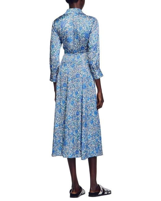 Sandro Blue Anjy Dress
