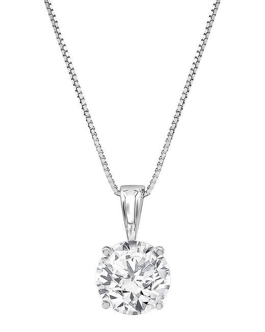Lab Grown Diamonds Metallic 14k 0.50 Ct. Tw. Lab Grown Diamond Solitaire Pendant