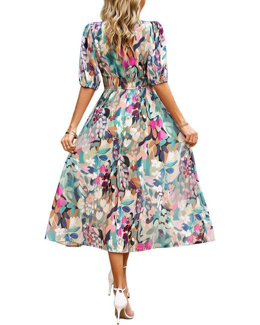 TAZGA Blue Midi Dres