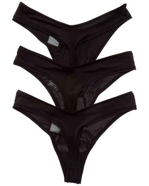 Calvin Klein Black 3Pk Ideal Micro Thong