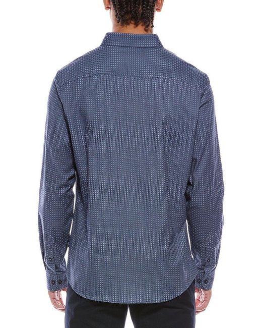Stone Rose Blue Stretch Print Shirt for men