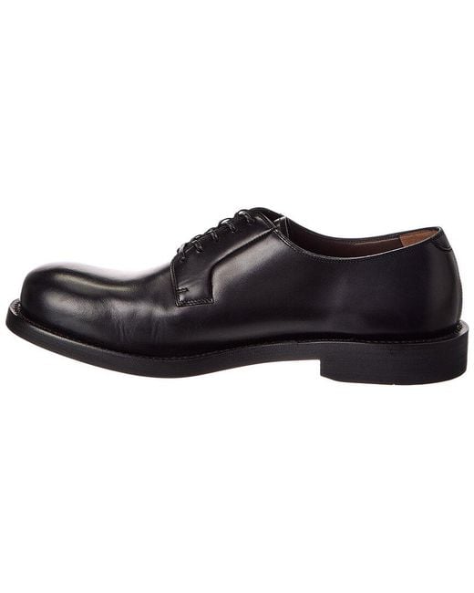 Ferragamo Black Marius Leather Oxford for men