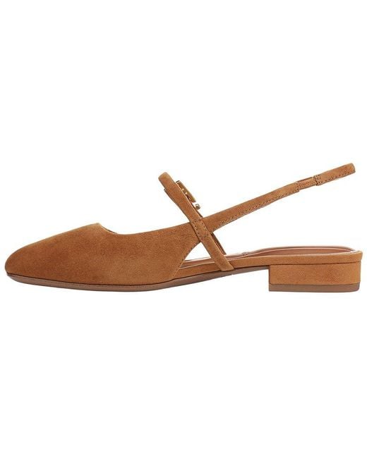 Franco Sarto Brown L-Destin Leather Slingback