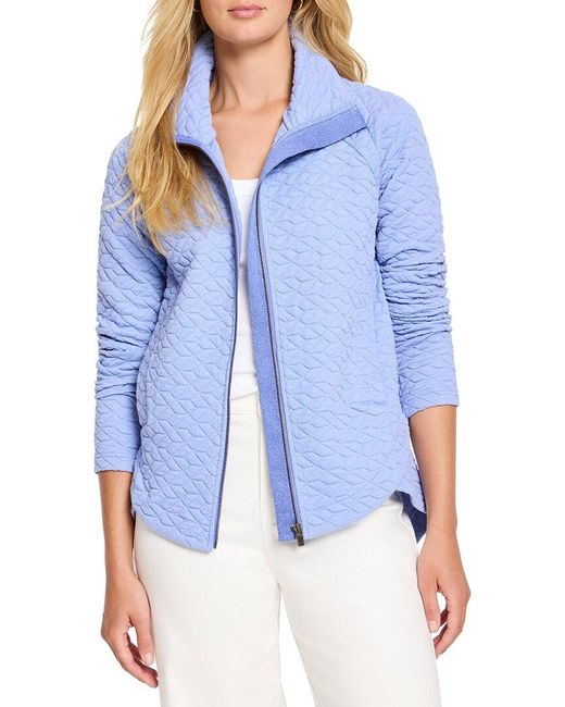 NIC+ZOE Blue All Year Prism Quilted Jacket