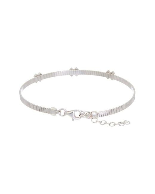 Meshmerise White 18K Over 0.09 Ct. Tw. Diamond Bangle