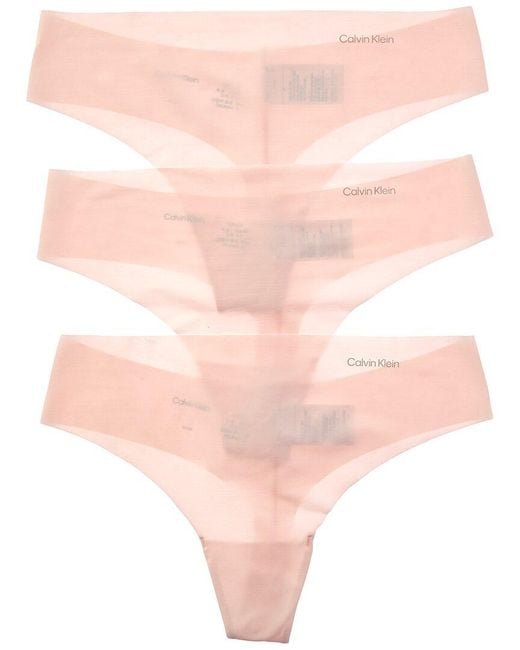 Calvin Klein Natural 3Pk Invisibles Thong