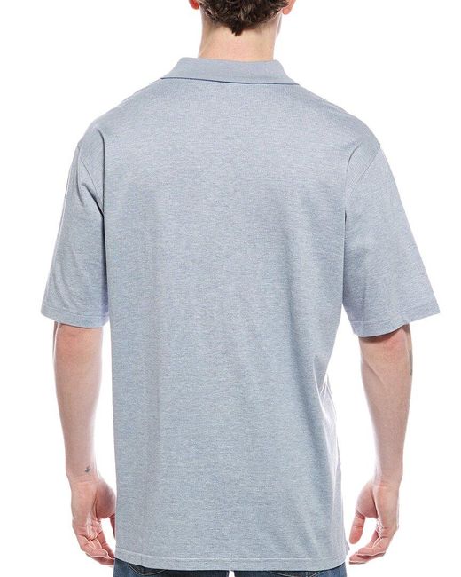 Peter Millar Blue Barnes Knit Polo Shirt for men