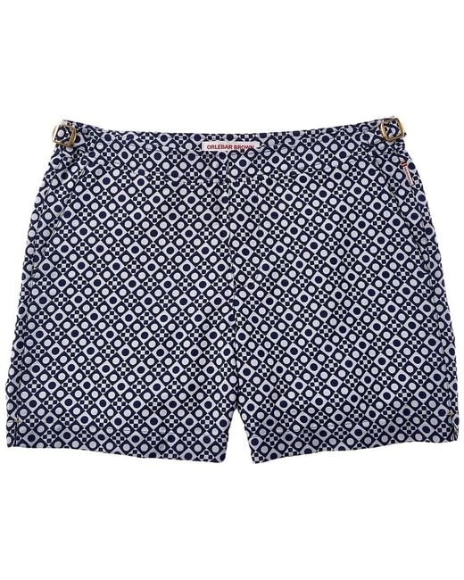 Orlebar Brown Blue Jacquard Swim Trunk for men