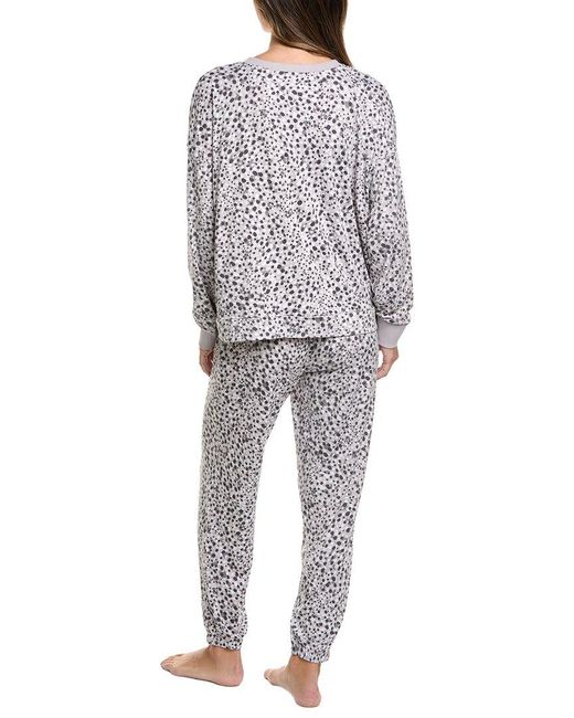 DKNY Gray 2Pc Pajama Top & Jogger Set